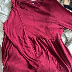 Long Sleeve Maternity Peplum shirt